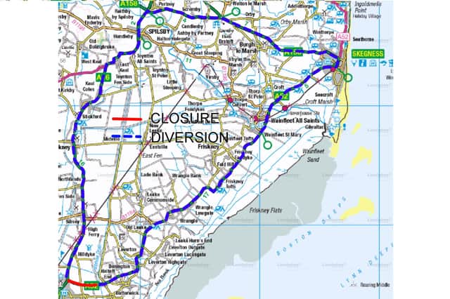 The night-time diversion work for HGVs.