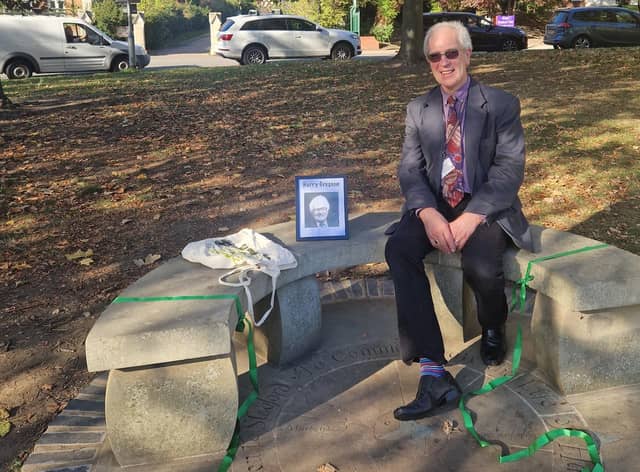 North Kesteven District Council Executive Board Member Councillor Mervyn Head who chairs the Community Power Fund Panel at the unveiling of the refurbished Gregson Green.