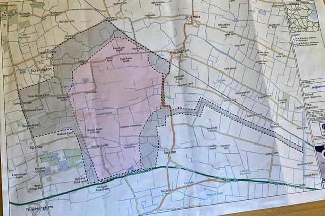 Laura Wesley published this shot of the proposed layout of the reservoir near Scredington.
