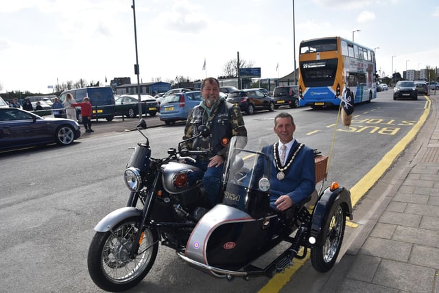 Ready to roll - Mayor of Skegness Coun Adrian Findley ahead of the egg run.