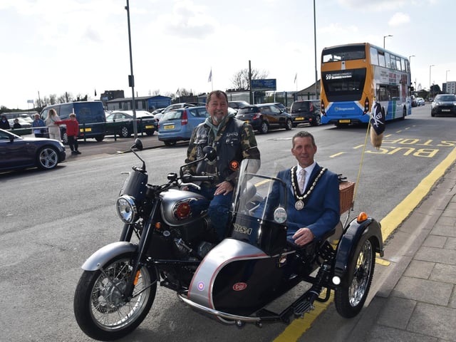 Ready to roll - Mayor of Skegness Coun Adrian Findley ahead of the egg run.