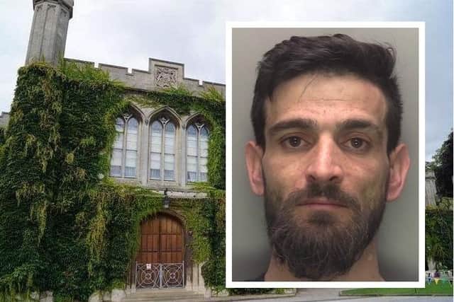 Nikola Georgiev (inset) has been sentenced to jail at Lincoln Crown Court.