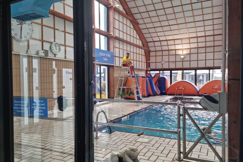 Local clubs still make use of the pool and gym.