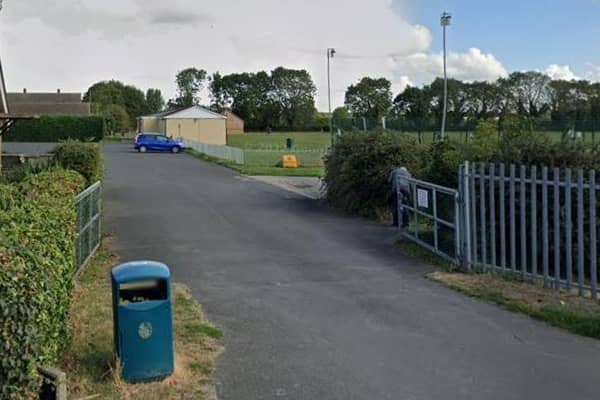 Ruskington sports pavilion and playing field. Credit: Google