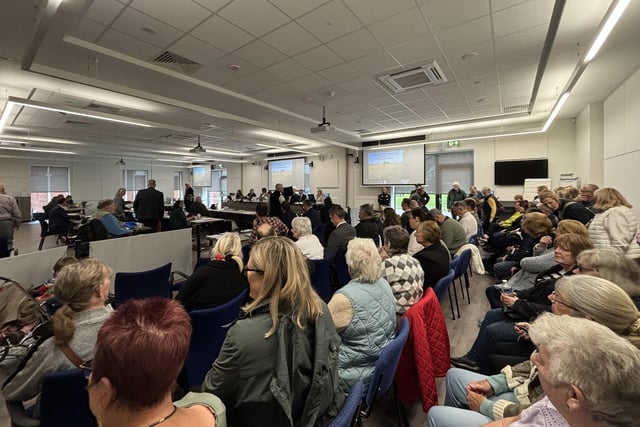 Campaigners filled the meeting. Photo: James Turner