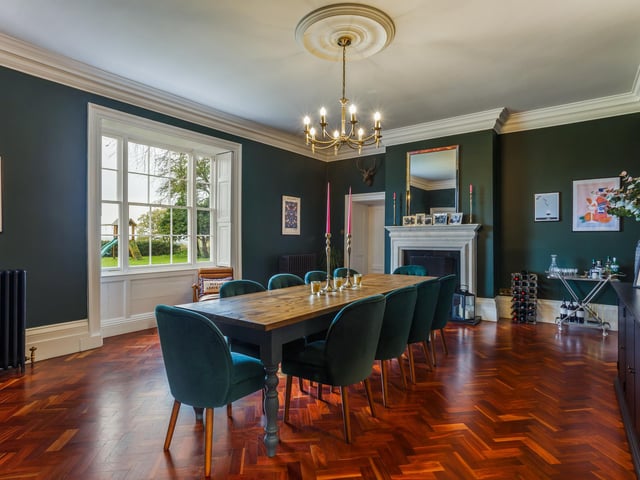 The dining room.