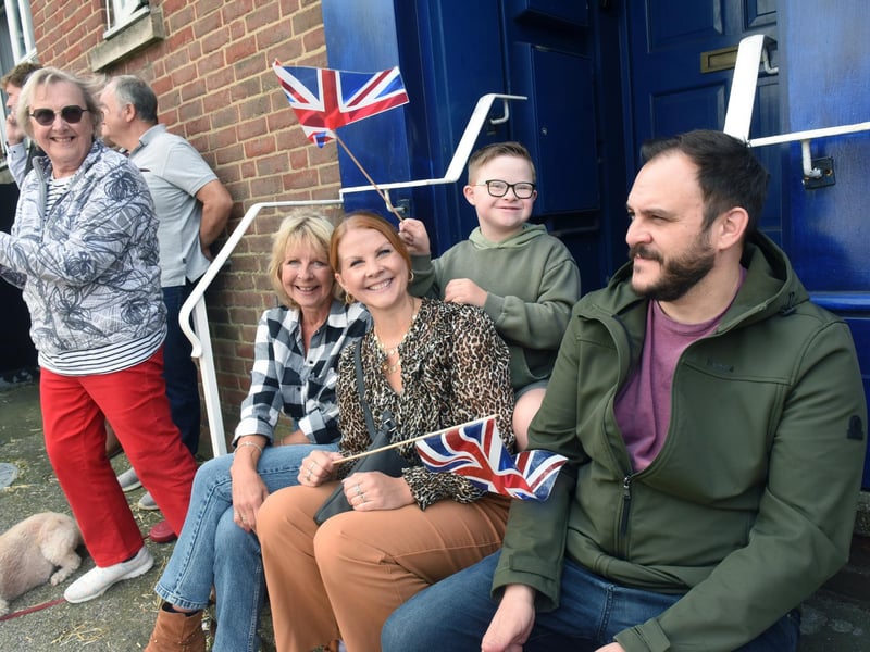 Watching the action in Caistor. L-R Jackie Jonsson, Jo Kelly, Harry Kelly 12, Lee Kelly.