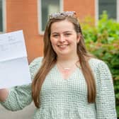 Evie Newton with her A Level results.