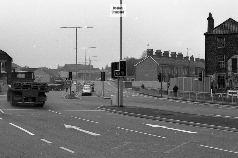 When John Adams Way opened, the Main Ridge junction had a traffic island in the carriageway that leads to Bargate.