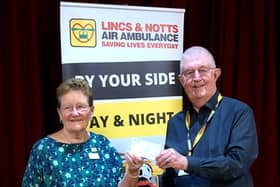 LNAA’s volunteer Steve Tandy receives a cheque from Sutton on Sea WI.