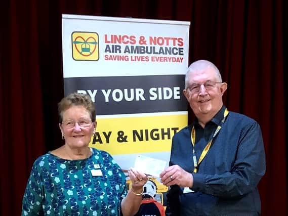 LNAA’s volunteer Steve Tandy receives a cheque from Sutton on Sea WI.