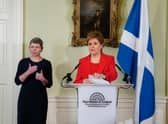 Nicola Sturgeon speaking during a press conference at Bute House in Edinburgh where she announced she will stand down as First Minister of Scotland