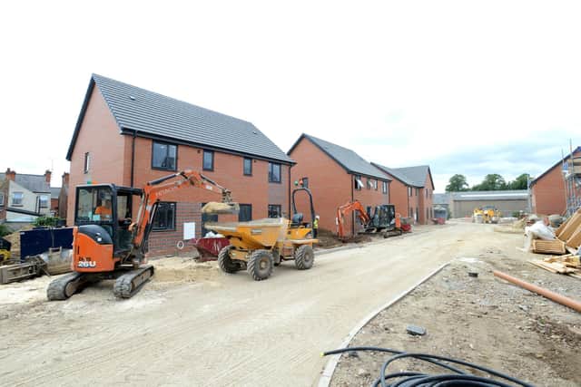 Homes closer to being finished.