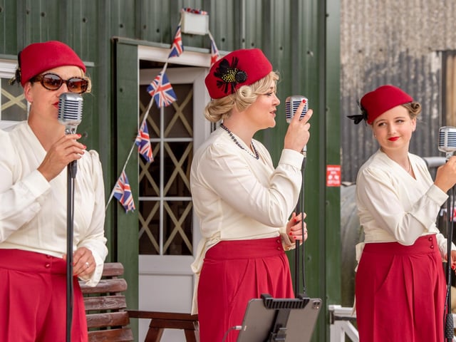 The Blighty Belles' performing at the event.