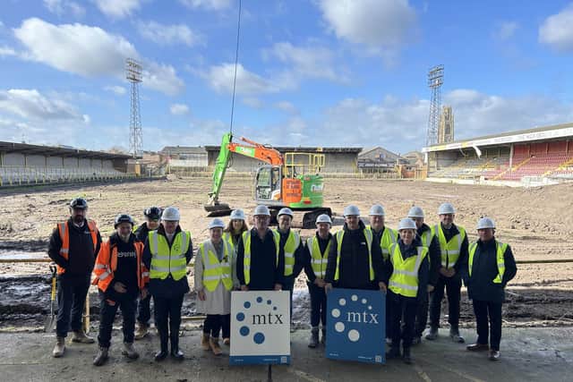 Another scene from today's ground-breaking ceremony.