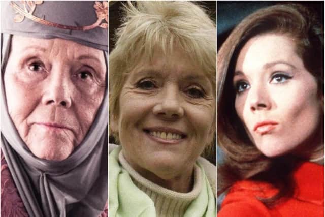 Dame Diana Rigg enjoyed a number of roles during her career, including Olenna Tyrrel in Game Of Thrones and Emma Peel in The Avengers.