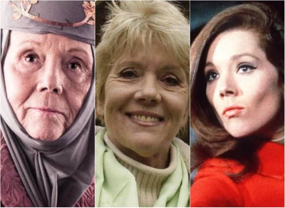 Dame Diana Rigg enjoyed a number of roles during her career, including Olenna Tyrrel in Game Of Thrones and Emma Peel in The Avengers.