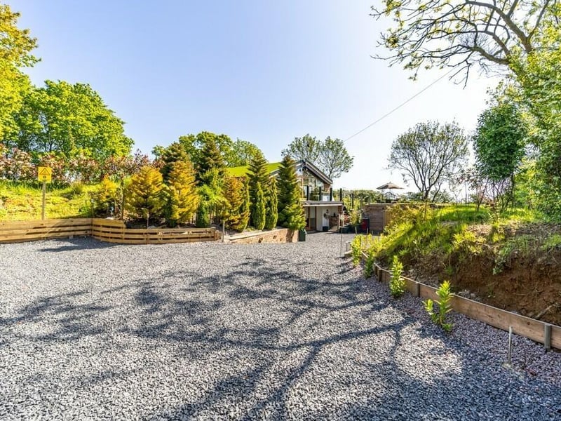 The driveway.