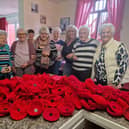 The Knit and Natter Group in Burgh le Marsh with (left) Louise Clarkson, secretary of the Skegness RBL branch.