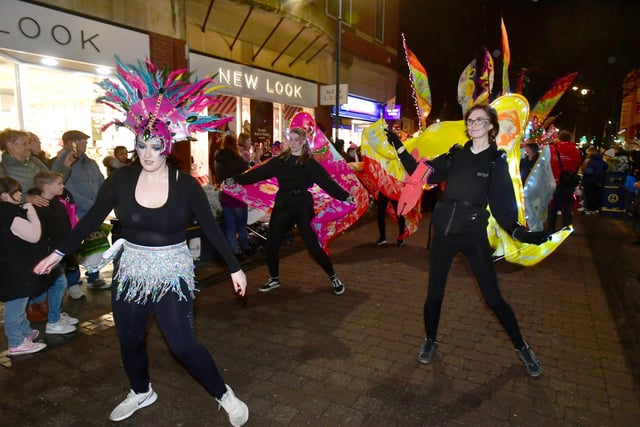 Performers in the Illuminate Parade