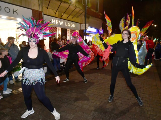 Performers in the Illuminate Parade