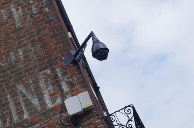 One of the seven sites of the CCTV cameras in Market Rasen. All will be upgraded. Image: Dianne Tuckett