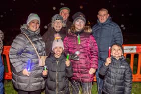 The Barker and Kelsey families enjoying the fireworks.