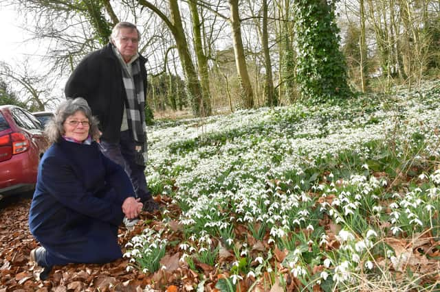 Viv Rhodie with her brother Tom Haskett at Edlington.