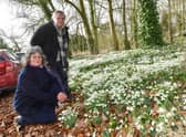 Viv Rhodie with her brother Tom Haskett at Edlington.