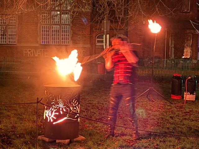 There were dramatic displays of controlled fire performed by skilled artists