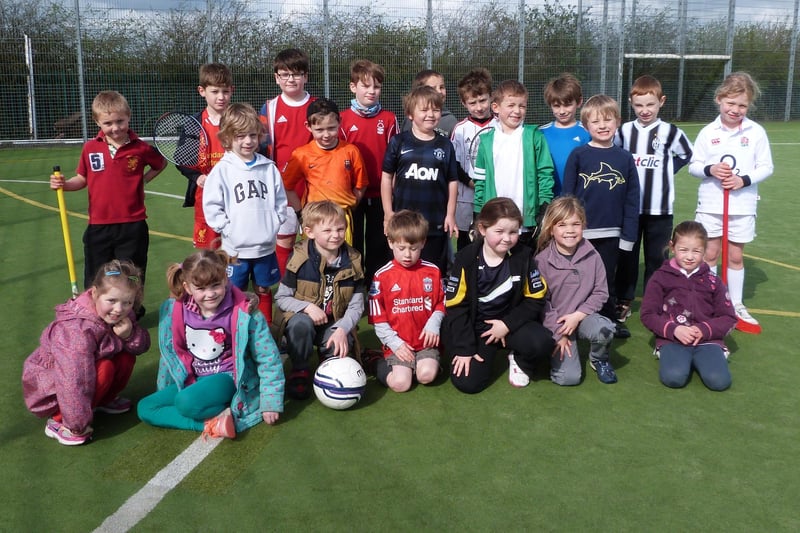 A group of youngsters who attended the Mini Kickers sports sessions at the Navigation Lane Sports Ground, in Caistor. In all, 21 children aged between the five and nine years took part in the multi-skills activities, led by Sally Bly and Elysha Thompson.