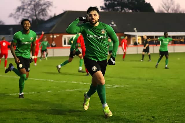 Sleaford Town picked up a first victory of 2023 with victory at Wisbech. Pic by Steve Davies Photography