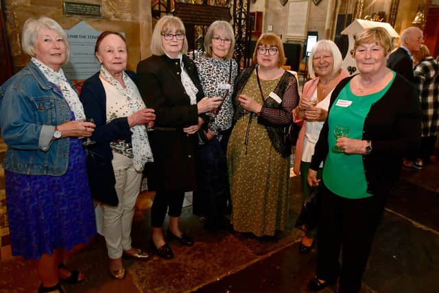 From left: Sheila Ward, Joan Line, Barbara Hallam, Sue Oliver, Lainey Harwood, Fran Taylor, and Heather Grimston of Singing For Fun.