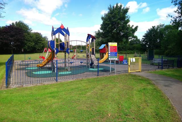 The current children's play area at Prospect Street Park in Horncastle. (PHOTO BY: Horncastle Town Council).