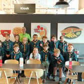 Stephen Bromby, community champion at Asda, with Scouts during one of the 'green' tours.