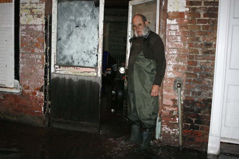 Roger Ellis showed our reporter his flooded warehouse in Wormgate on the night of the flood.