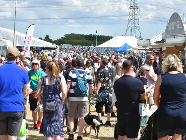 Crowds on the Saturday of Heckington Show 2024.