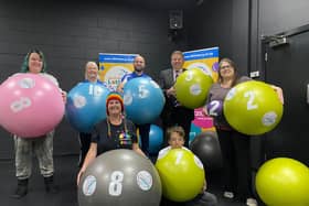 Councillor Richard Wright, Council Leader at North Kesteven District Council, with representatives from beneficiary groups of the NK Community Lottery.