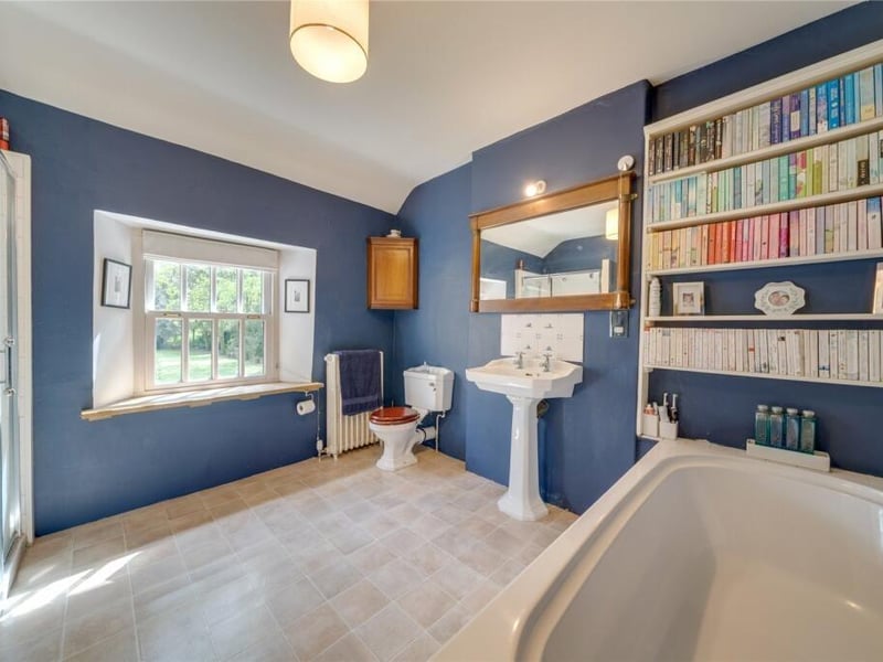 The bathroom.