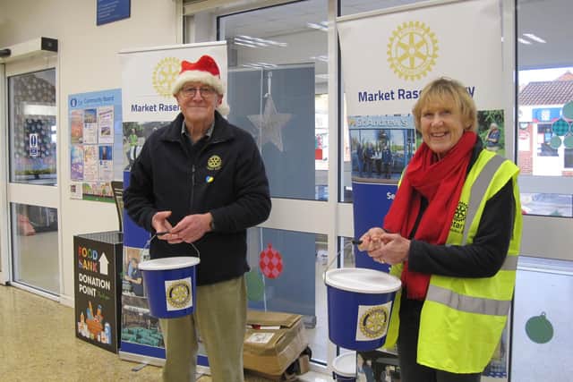 Collecting at Lincolnshire Co-op's Market Rasen store.