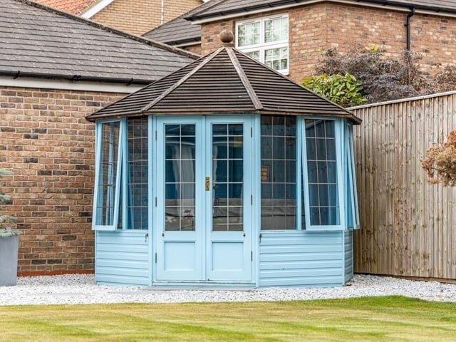 The painted summer house.