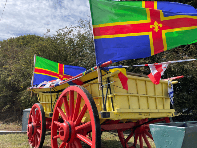 A decorated Lincolnshire wagon is among the sights that will greet the riders. Photo: WLDC