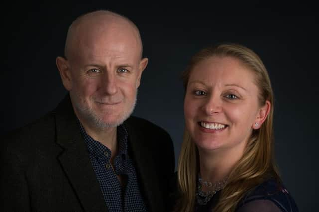 Joanne pictured with her late husband Dave.