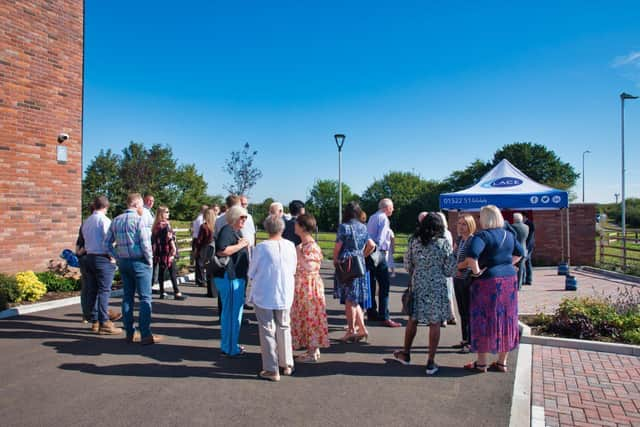 Residents and visitors at the Ceremony