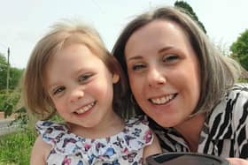 Mum Danielle Ashby and three-year-old Erin.