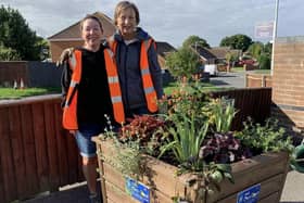 Glen and Billie with their planters.