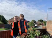 Glen and Billie with their planters.