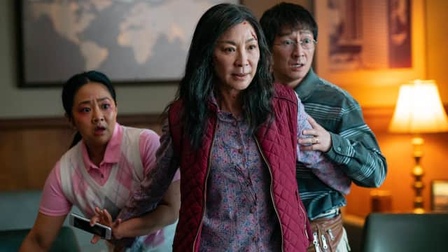 It's unusal for a film released in the first half of the year to be a favourite for the next year's Oscars, but Everything Everywhere All at Once - released in the UK back in May - is bucking that trend, with odds of 4/9 making it the film to beat. The absurdist comedy-drama film uses the concept of a multiverse to dazzling - and sometimes confusing - effect, with stars Michelle Yeoh, Stephanie Hsu, Jamie Lee Curtis and Ke Huy Quan all up for acting awards.
