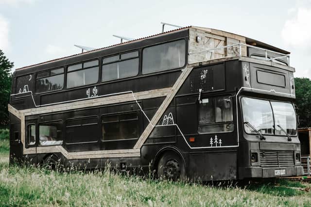 One of the news double decker glamping buses.