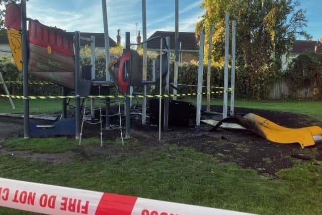 The remains of the pirate ship play feature.